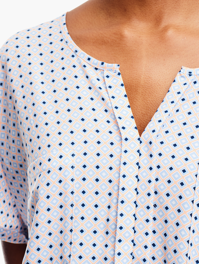 MyRunway Shop Tchibo Printed Round Neck Pocketed Blouse for Women